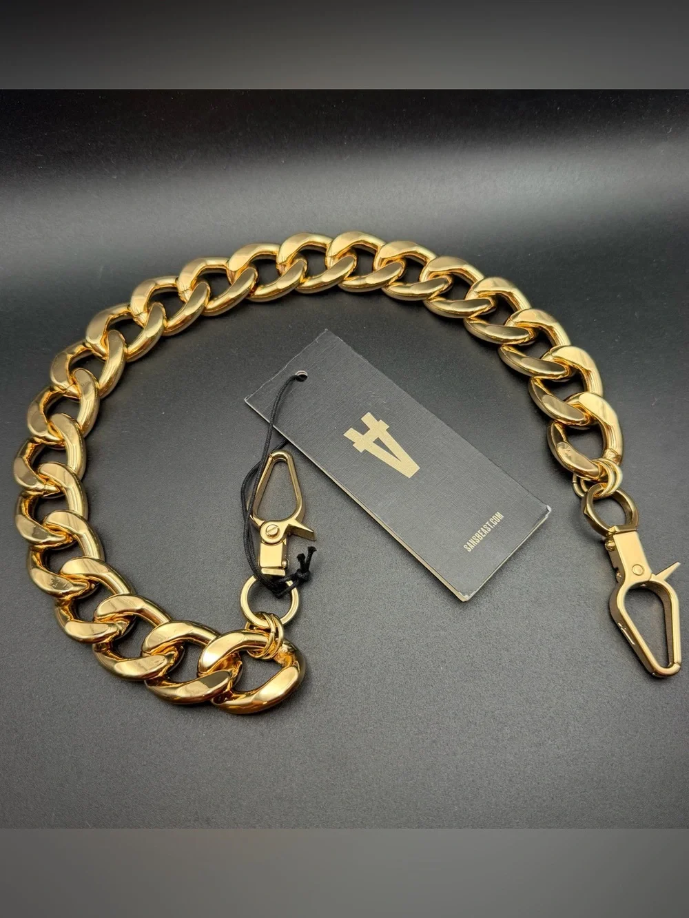 Sans Beast Elemental Chain Bag Strap in Shiny Gold #818. New with Tag!